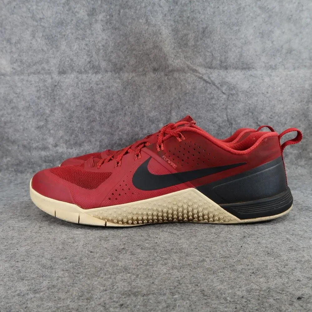 Nike Shoes Mens 14 Athletic Trainer Metcon 1 Sport Active Crossfit Gym Red Black